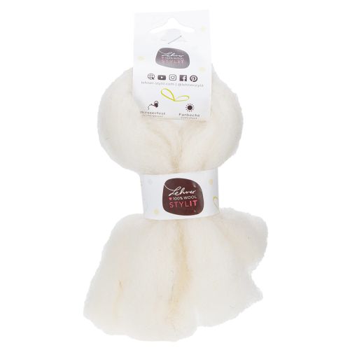 Produkt Sznurek wełniany, biała wstążka wełniana, 2 m, wełna dekoracyjna do rękodzieła i pakowania