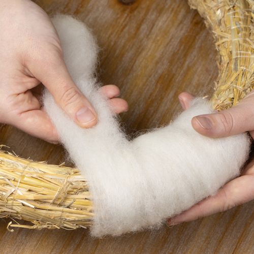 Produkt Sznurek wełniany, biała wstążka wełniana, 2 m, wełna dekoracyjna do rękodzieła i pakowania