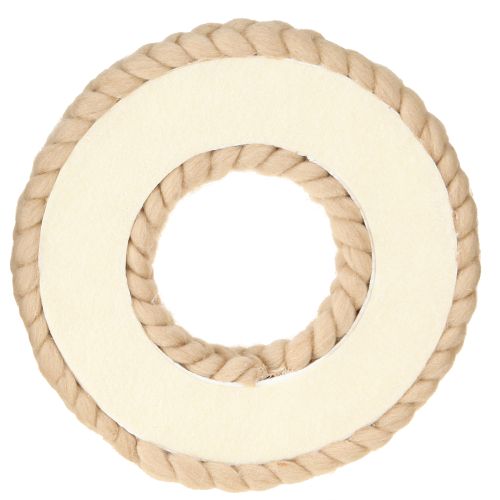 Produkt Wianek dekoracyjny z filcu wełnianego do zawieszenia jasnobrązowy Ø25cm W4cm