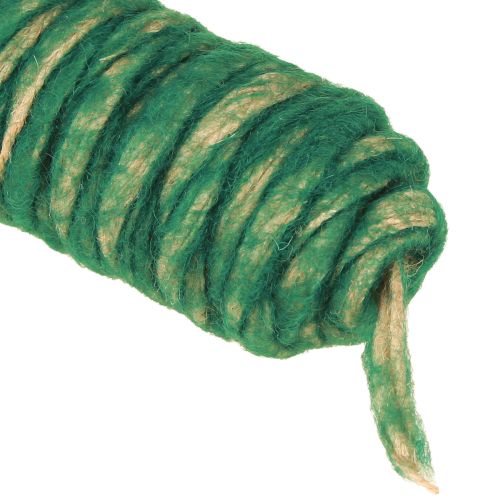 Produkt Sznurek wełniany zielony vintage odprowadzający wilgoć z naturalnej wełny jutowej 30m