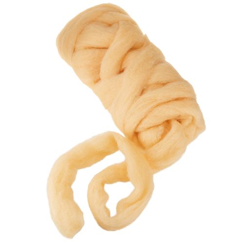 Produkt Wstążka wełniana, kremowo-pomarańczowa, 10m wełny do wieńców i kompozycji