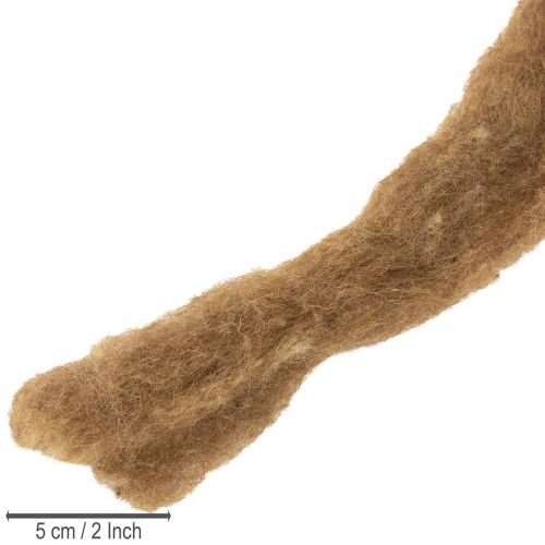 Produkt Dekoracyjna brązowa wełna, filcowana wełna 2m do rękodzieła i florystyki