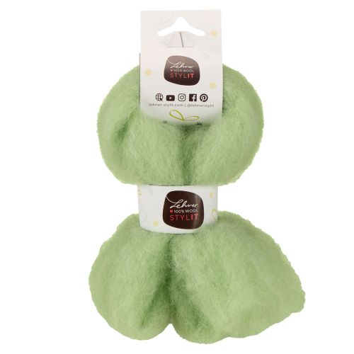 Produkt Wełna rzemieślnicza, wełna dekoracyjna, sznurek wełniany do różnorodnych pomysłów kreatywnych i projektów rękodzielniczych, 2 m jasnozielony