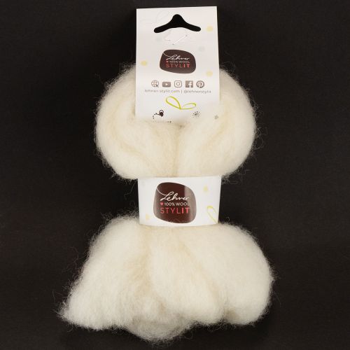 Produkt Biała wełniana wstążka, 2m, dekoracyjna wełna do rękodzieła i pakowania