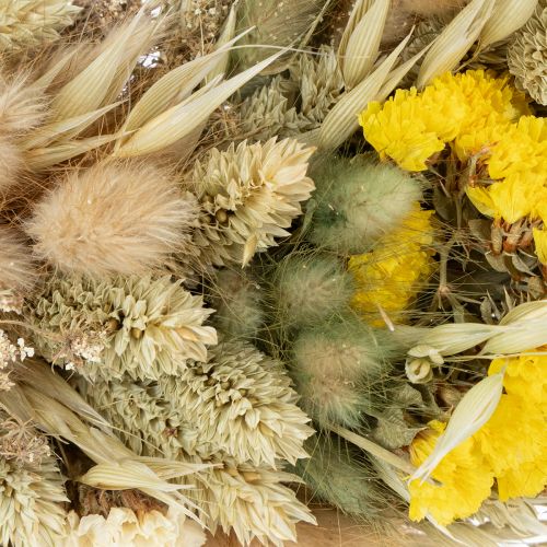 Produkt Wianek z suszonych kwiatów, naturalna dekoracja stołu, salonu i przedpokoju, 25 cm