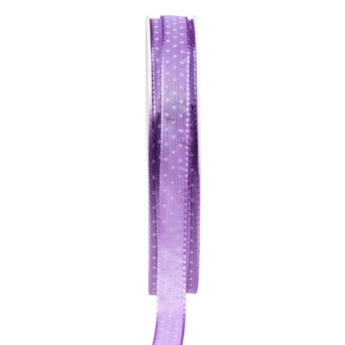 Produkt Wstążka prezentowa w kropki Wstążka ozdobna fioletowa 10mm 25m