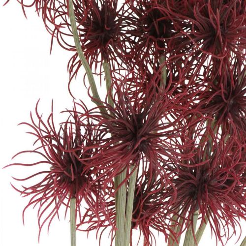 Produkt Xanthium sztuczny kwiat jesienny dekoracja czerwony 6 kwiatów 80cm 3szt