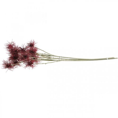 Produkt Xanthium sztuczny kwiat jesienny dekoracja czerwony 6 kwiatów 80cm 3szt