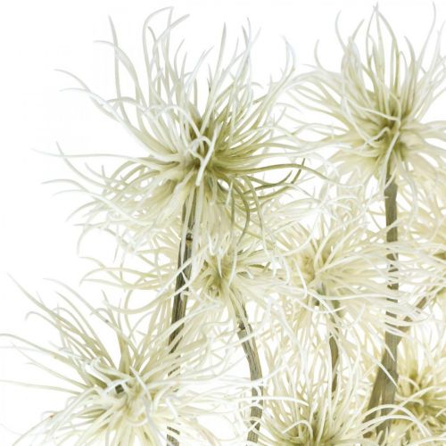 Produkt Xanthium sztuczny kwiat kremowy jesienna dekoracja 6 kwiatów 80cm 3szt