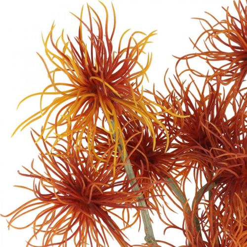 Produkt Xanthium sztuczny kwiat jesienna dekoracja pomarańczowy 6 kwiatów 80cm 3szt