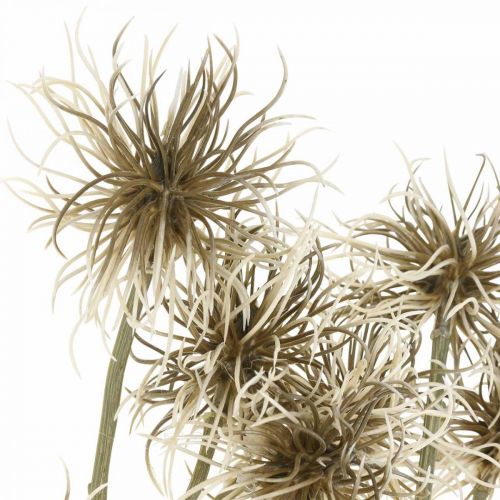 Produkt Xanthium sztuczny kwiat jesienna dekoracja 6 kwiatów kremowy, brązowy 80cm 3szt