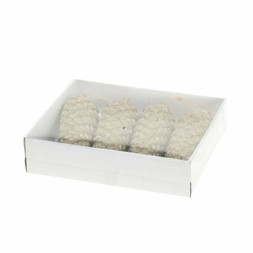 Produkt Ozdoby choinkowe szyszki złoty brokat 11cm 4szt.