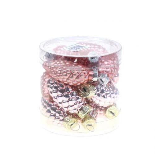 Produkt Mieszanka stożkowa ze szkła różowa 5cm 14 szt