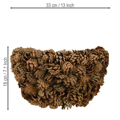 Produkt Koszyczek na rośliny z szyszek sosnowych naturalny Ø33cm H17cm