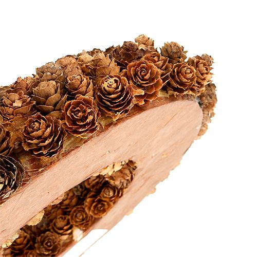 Floristik24 Wieniec z szyszek olchowych Ø27cm natura