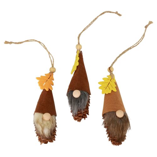 Produkt Krasnal w kształcie stożka zawieszka gnom dekoracja jesienny gnom wys. 10cm 6 szt