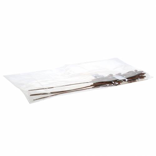 Floristik24 Korek ogrodowy Stożek Gałązka Rdzawy Metal H40 cm 4szt.