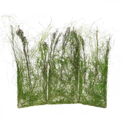 Floristik24 Dekoracja z trawy do stania z gałęziami Dekoracja okienna zielona 105x50cm