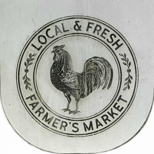 Floristik24 Stojak na czasopisma Drewniany Metalowy Vintage Rooster 36×23×40cm
