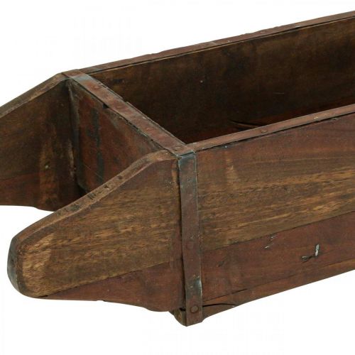 Produkt Vintage drewniane pudełko do sadzenia w kształcie cegły drewno 42 × 14,5 cm