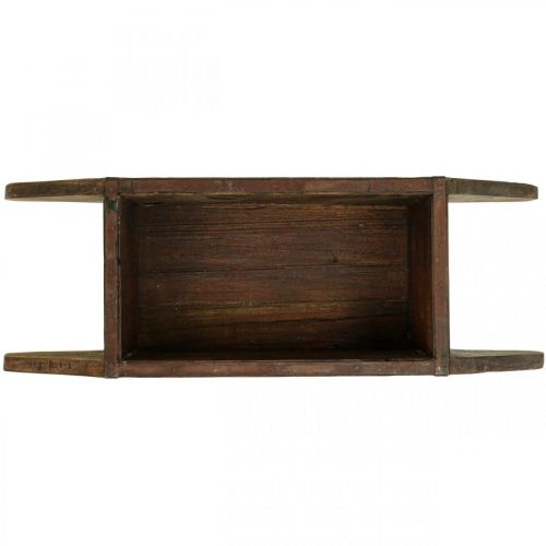 Produkt Vintage drewniane pudełko do sadzenia w kształcie cegły drewno 42 × 14,5 cm