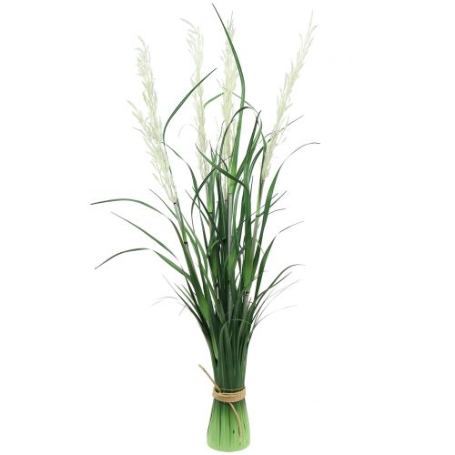 Trawa ozdobna Trawa pampasowa z liśćmi zielona/kremowa W107cm