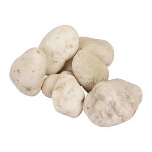 Produkt Kamienie dekoracyjne Kamyki rzeczne Kamienie dekoracyjne białe 2cm - 5,5cm 5kg