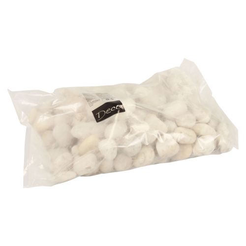 Produkt Kamienie dekoracyjne Kamyki rzeczne Kamienie dekoracyjne białe 2cm - 5,5cm 5kg
