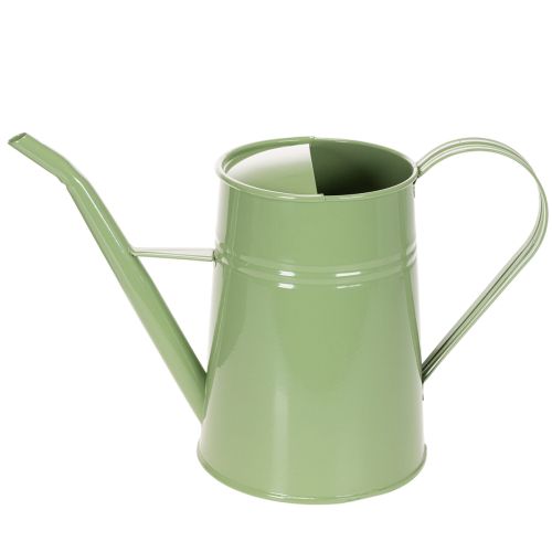 Metalowa konewka do wnętrz w stylu vintage, miętowo-zielona, 1,7 l, wazon dekoracyjny, styl retro, wys. 23 cm | Floristik24.pl