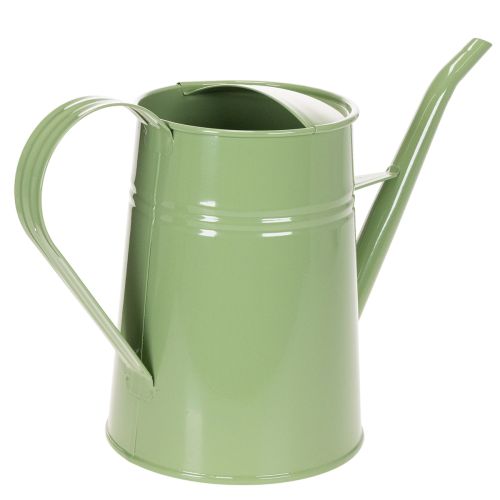Metalowa konewka do wnętrz w stylu vintage, miętowo-zielona, 1,7 l, wazon dekoracyjny, styl retro, wys. 23 cm | Floristik24.pl