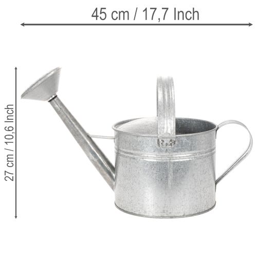 Stara cynkowa konewka, 27 cm - doniczka do ogrodu i na patio, metalowa | Floristik24.pl