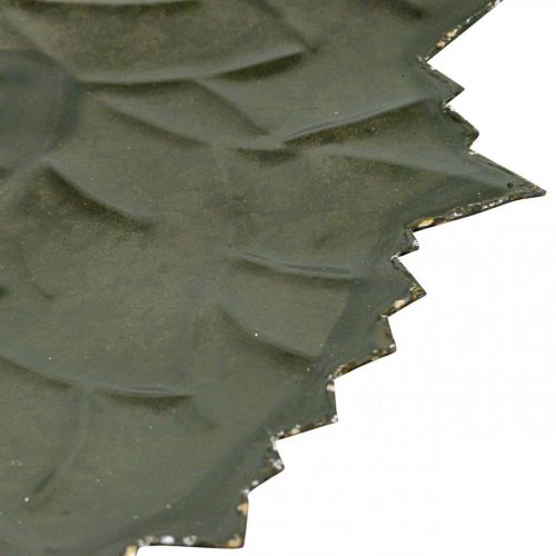 Produkt Metalowa ozdobna jesienne liście miska dekoracyjna Ø33/40cm zestaw 2 szt
