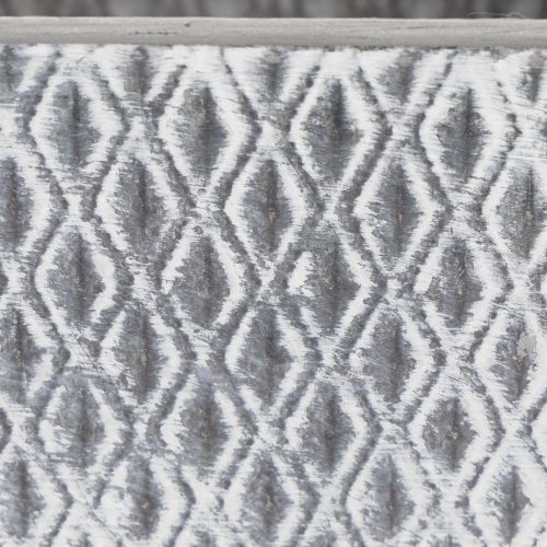 Garnek cynkowy z wzorem diamentowym, wys. 15 cm | Floristik24.pl