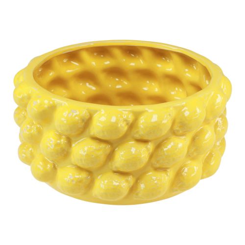 Donica cytrynowa donica ceramiczna z miską żółta Ø26cm W12cm