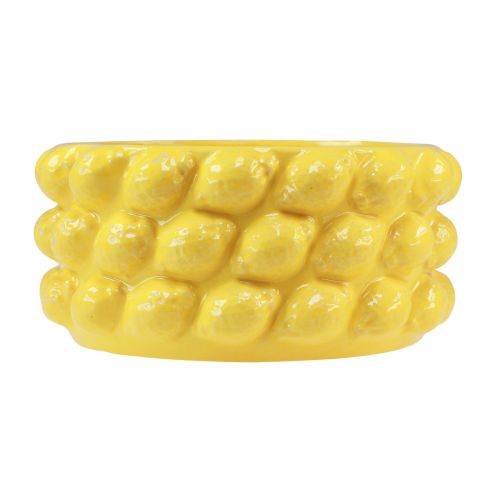 Produkt Donica cytrynowa donica ceramiczna z miską żółta Ø26cm W12cm