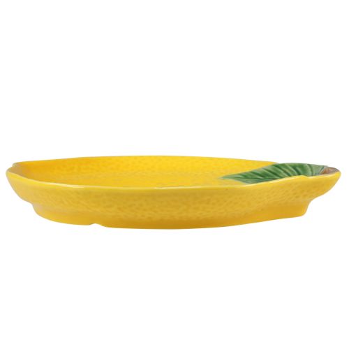 Floristik24 Talerz cytrynowy Talerz dekoracyjny ceramiczny cytrynowożółty 20×16cm