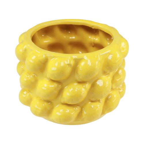Floristik24 Doniczka ceramiczna donica cytrynowo-żółta Ø18cm W13cm