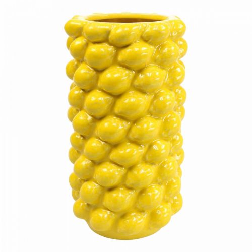 Floristik24 Wazon cytrynowy wazon cytrynowożółta letnia dekoracja Ø15cm W30cm