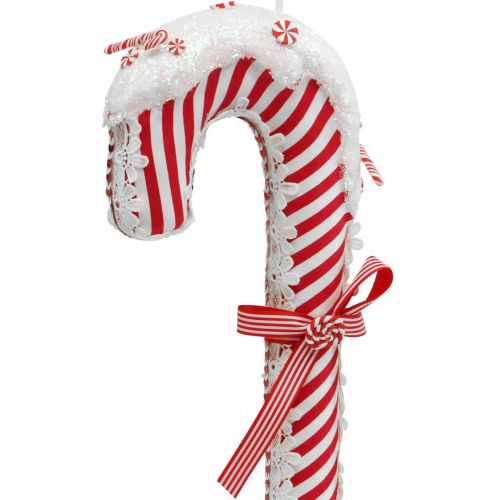 Floristik24 Candy Cane Deco Duża Świąteczna Czerwona Biała W Paski W36cm