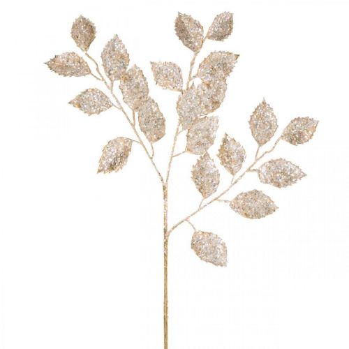 Floristik24 Deco Branch Gold and Glitter Dekoracja Bożonarodzeniowa Gałązka Glitter 65cm