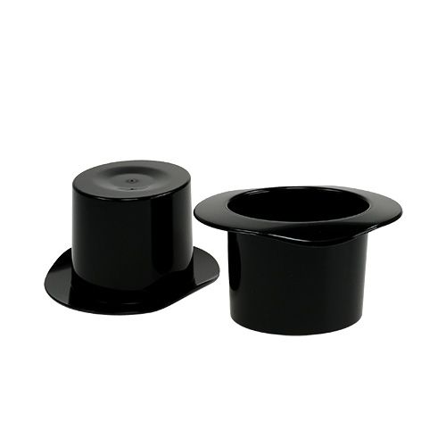Cylinder czarny 7cm 9 szt