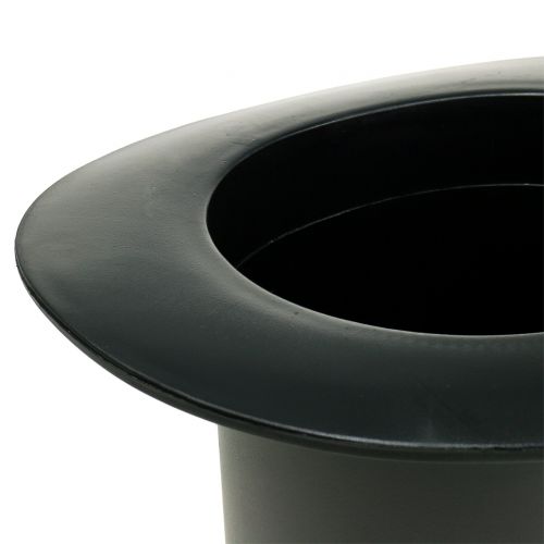 Produkt Czarny cylinder, doniczka, dekoracja sylwestrowa, doniczka, kapelusz czarodzieja wys.16cm