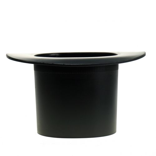 Produkt Czarny cylinder, doniczka, dekoracja sylwestrowa, doniczka, kapelusz czarodzieja wys.16cm