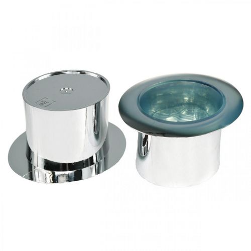 Floristik24 Cylinder do sadzenia, sylwester, czapka ozdobna, dekoracja sylwestrowa srebrna wys.6,5cm dł.12cm 9szt