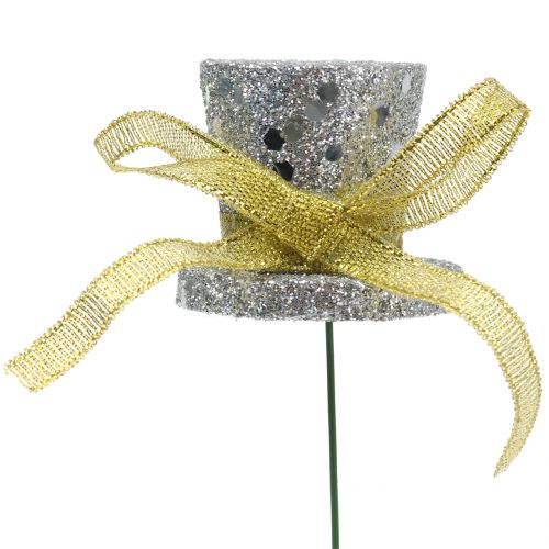 Floristik24 Wtyczka cylindryczna złota, srebrna 3cm 2szt