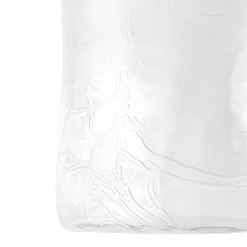 Floristik24 Wazon szklany cylindryczny Crackle Clear, Satin Ø13cm H13,5cm