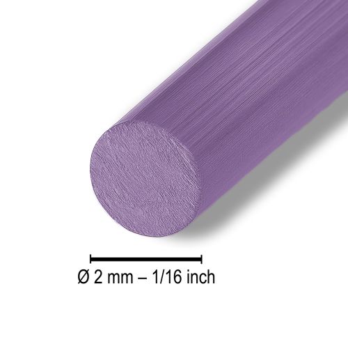 Produkt Drut aluminiowy fioletowy Ø2mm drut jubilerski lawendowy okrągły 500g 60m