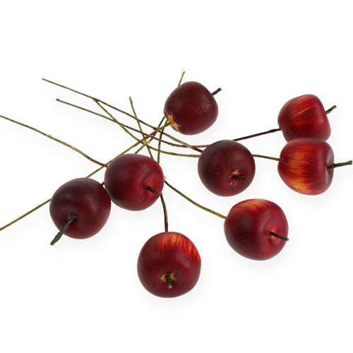 Floristik24 Mini jabłka na drucie 2cm 48 szt