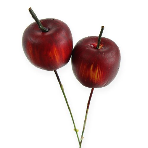 Floristik24 Mini jabłka na drucie 2cm 48 szt
