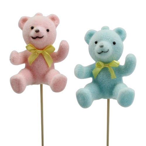 Floristik24 Dekoracyjne misie kolorowe, różne. 9cm 8szt.